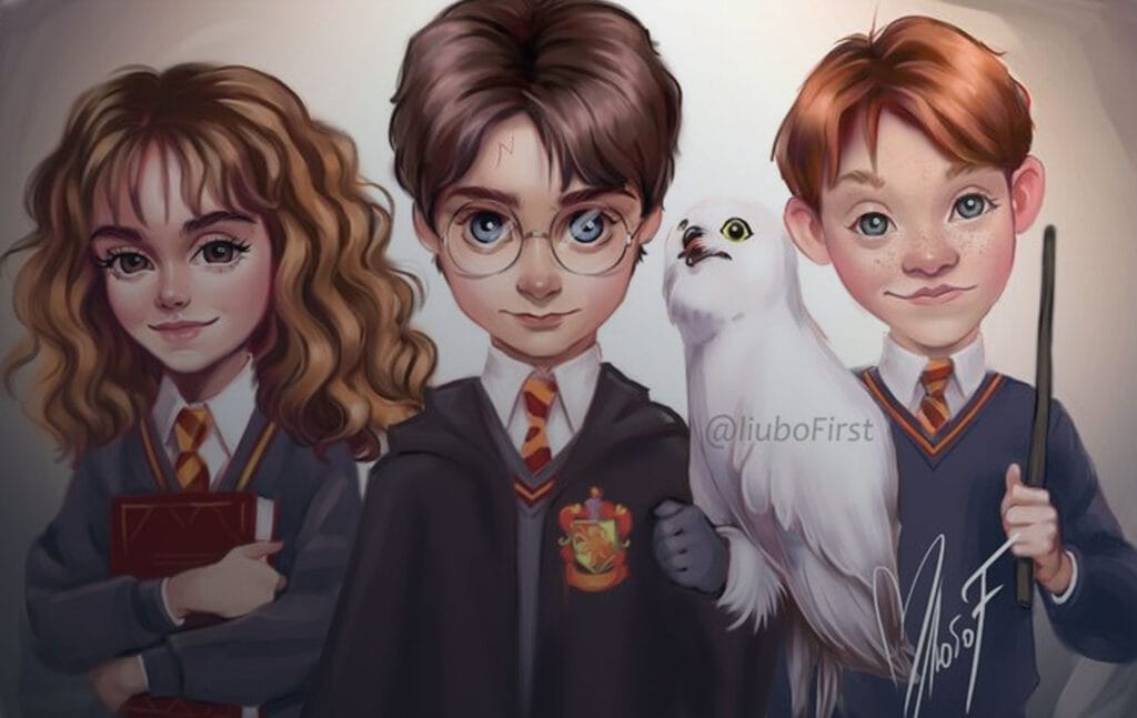 Harry, Hermione y Ron - Harry Potter